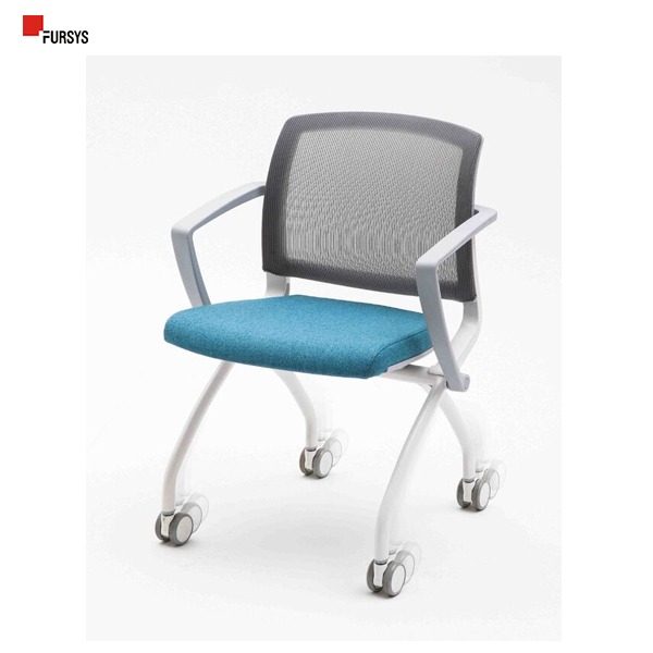 퍼시스 VIM 회의용 폴딩 의자 CH0015WAF (화이트 프레임, 팔걸이, 좌판 폴딩)